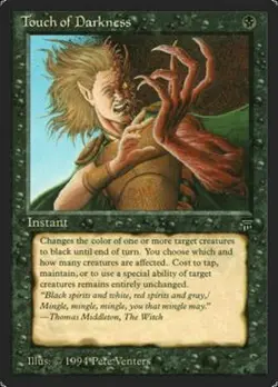 MRM ENGLISH Touch of Darkness Legends [Good] MTG magic LEG - Image 1