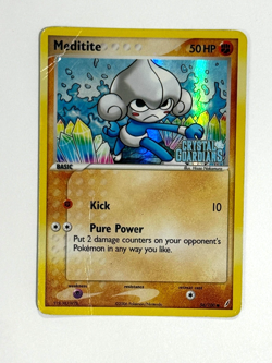 Pokemon TCG Meditite 56/100 Reverse Holo Common Crystal Guardians DMG - Image 1