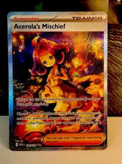 2025 POKEMON MEG SPECIAL ILLUSTRATION RARE #183 ACEROLA'S MISCHIEF 🔥MUST SEE - Image 2