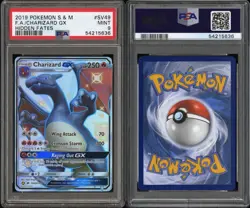 2019 POKEMON SUN & MOON HIDDEN FATES #SV49 FULL ART/CHARIZARD GX PSA 9 - Image 2