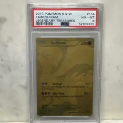 Pokemon TCG Reshiram 114/113 Legendary Treasures Secret Rare Holo Full Art PSA 8 - Image 2