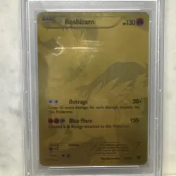 Pokemon TCG Reshiram 114/113 Legendary Treasures Secret Rare Holo Full Art PSA 8 - Image 3