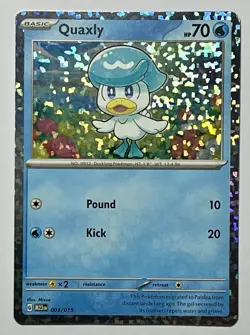 Quaxly 003/015 (LP) Holo Rare Scarlet & Violet: McDonald’s Promo 2024 - Image 1