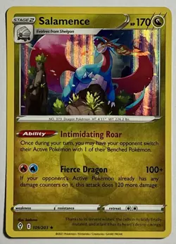 Salamence 109/203 (LP) Holo Rare Sword & Shield: Evolving Skies 2021 Pokemon - Image 1