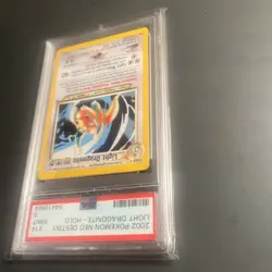 Pokemon Neo Destiny Light Dragonite Unlimited Holo #14 - PSA 9 Mint - Image 5