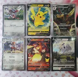 Pokemon TCG Promo Lot Charizard/Pikachu/Kingambit/Arceus V NM - Image 1