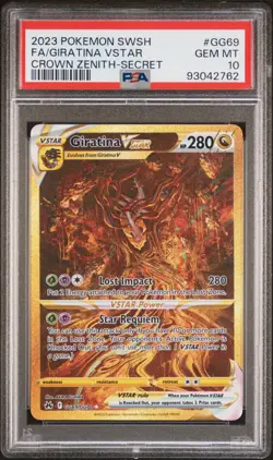 2023 POKEMON CROWN ZENITH GIRATINA VSTAR GG69/GG70 PSA 10 GEM MINT - Image 1