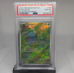 2023 POKEMON MEW EN-151 ILLUSTRATION RARE #166 BULBASAUR PSA 10 - Image 1