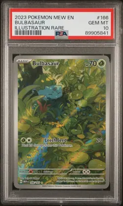 2023 POKEMON MEW EN-151 ILLUSTRATION RARE #166 BULBASAUR PSA 10 - Image 1