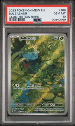2023 POKEMON MEW EN-151 ILLUSTRATION RARE #166 BULBASAUR PSA 10 - Image 1