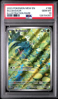 2023 POKEMON MEW EN-151 ILLUSTRATION RARE #166 BULBASAUR PSA 10 - Image 1