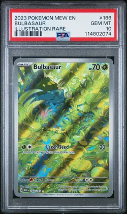 2023 POKEMON MEW EN-151 ILLUSTRATION RARE #166 BULBASAUR PSA 10 - Image 1