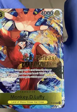 One Piece Card Game Monkey.D.Luffy Pre-Release Winner Promo P-036 NM PSA ready - Image 4