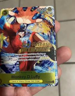 One Piece Card Game Monkey.D.Luffy Pre-Release Winner Promo P-036 NM - Image 3