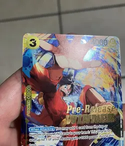 One Piece Card Game Monkey.D.Luffy Pre-Release Winner Promo P-036 NM - Image 5