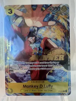 One Piece Card Game Monkey.D.Luffy Pre-Release Winner Promo P-036 NM SEALED - Image 4