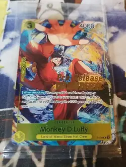 One Piece Card Game Monkey.D.Luffy Pre-Release Winner Promo P-036 NM Sealed - Image 1