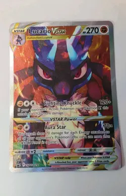 HOLOGRAPHIC FULL ART Lucario VSTAR SWSH291 SWSH Sword Shield Promo Card MINT - Image 1