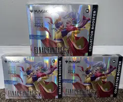 Magic The Gathering Final Fantasy Collector Booster Omega Pack 3X New Sealed - Image 1