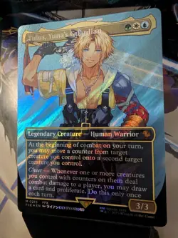 Tidus, Yuna's Guardian (Borderless) (Surge Foil) Commander: Final Fantasy NM - Image 2