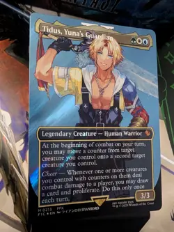 Tidus, Yuna's Guardian (Borderless) (Surge Foil) Commander: Final Fantasy NM - Image 3