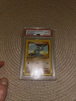 Pokemon GERMAN PSA 10 MACHOLLO 1st EDITION base SET 52/102 GEM MINT 1999 - Image 2