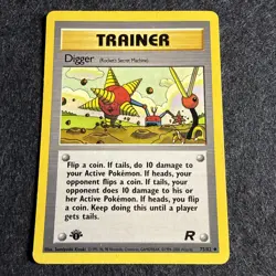 Digger 75/82 Team Rocket WOTC 1st Edition Trainer Pokemon Card NM - Image 1