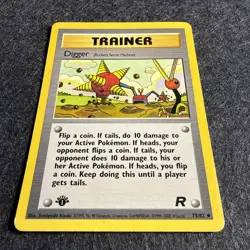 Digger 75/82 Team Rocket WOTC 1st Edition Trainer Pokemon Card NM - Image 2