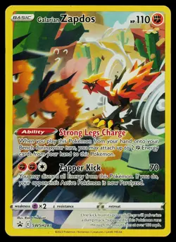 Pokemon Card Galarian Zapdos SWSH283 SWSH: Crown Zenith Promo - Image 1