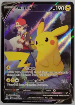 Pikachu V TG16/TG30 Swsh11: Pokemon Lost Origin Trainer Gallery Holo NM (2 of 2) - Image 1