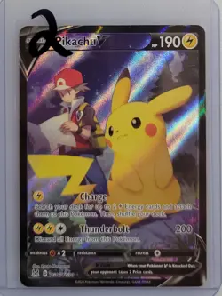 Pikachu V TG16/TG30 Swsh11: Pokemon Lost Origin Trainer Gallery Holo NM (2 of 2) - Image 3