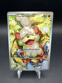 Pokemon TCG Hisuian Growlithe Twilight Masquerade IR 181/167 - Image 1