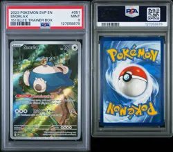 2023 POKEMON SVP EN-SV BLACK STAR PROMO 151 ELITE TRAINER BOX #051 SNORLAX PSA 9 - Image 3