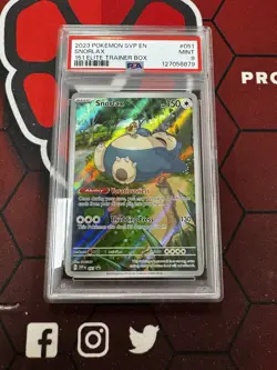 2023 POKEMON SVP EN-SV BLACK STAR PROMO 151 ELITE TRAINER BOX #051 SNORLAX PSA 9 - Image 4