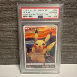 2018 POKEMON JPN SM PROMO MUNCH: A RETROSPECTIVE #288 PIKACHU PSA 10 - Image 1