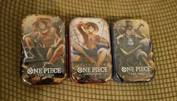 One Piece Tin Pack Set Vol 2 TS-02 - Set of 3 (Full Art Set) OP-13 *Sealed* - Image 1