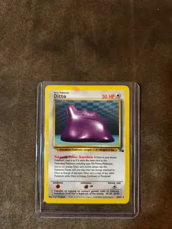 Pokemon Ditto 18/62 Fossil Set Rare Vintage 1999 MP/HP Creased Non-Holo - Image 1