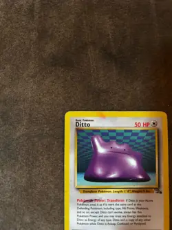 Pokemon Ditto 18/62 Fossil Set Rare Vintage 1999 MP/HP Creased Non-Holo - Image 3