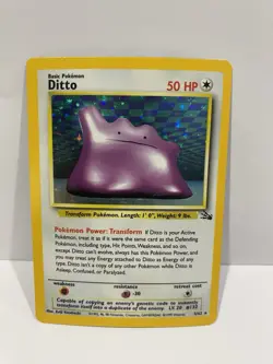 Ditto 18/62 Non Holo Fossil Pokemon Tcg Card Wotc Vintage - MP - Image 1