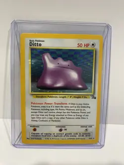 Ditto 18/62 Non Holo Fossil Pokemon Tcg Card Wotc Vintage - MP - Image 5