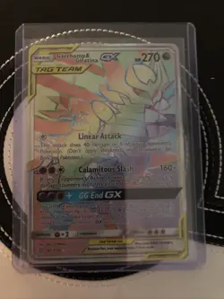 Pokemon Card Garchomp and Giratina GX (247/236) Rainbow Rare Unified Minds - Image 1