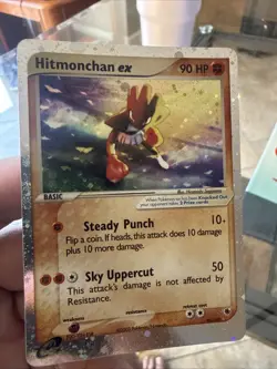 Pokemon TCG Hitmonchan EX Ruby and Sapphire Holo Ultra Rare Card 98/109 - Image 1
