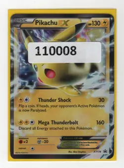 (110008) PIKACHU EX XY174 Black Star Holofoil Promo Card - Image 1