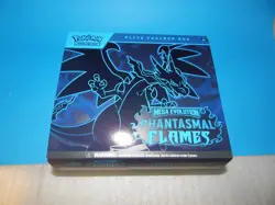 Pokemon Mega Evolution Phantasmal Flames Box w/ Cards Dice Token Sleeves - Image 1