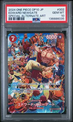 2024 ONE PIECE JPN OP10-ROYAL BLOOD SPECIAL ALTERNATE ART EDWARD NEWGATE PSA 10 - Image 1