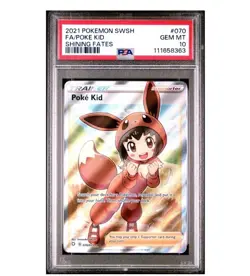 2021 Pokemon Sword & Shield Shining Fates Full Art Poke Kid #070 PSA 10 - Image 1