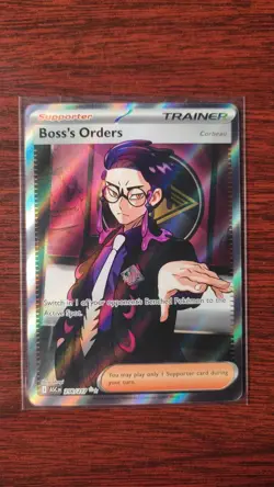 Pokemon Boss's Orders Corbeau Trainer Full Art Holo Rare ASC 256/217 Card - Image 1