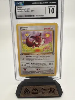 Pokemon Jungle 1st Edition Eevee, #51, Vintage, Wizards Of The Coast CGC 10!!! - Image 1