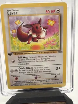 Pokemon Jungle 1st Edition Eevee, #51, Vintage, Wizards Of The Coast CGC 10!!! - Image 2