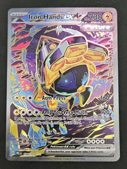 Pokemon Iron Hands EX Prismatic Evolutions 154/131 SIR - Image 1